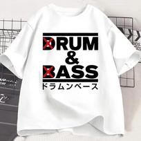 Funny Drum and Bass T Shirt Men Rum and Ass Lovers Jokes T-shirt Y2k Short Sleeve O-neck Tshirt Summer Tees Man Clothing tops S įvairiaspalvis