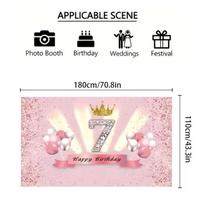 2D Toddler Girl 2nd Birthday Backdrop, Elegant Pink Gold Celebration Banner 47.2x31.5inch/120*80cm