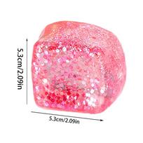 Maltose Simulated Tofu Small Ice Cubes Anti Stress Slow Rebound Polar Light Colorful Squeeze TPR Block Decompression Toy