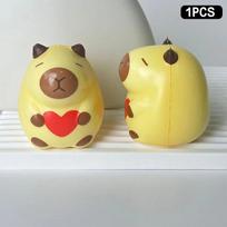 Mielas animacinis filmas „Capybara Mochi“ gnybiamas žaislas, gniuždantis žaislas, lėtai atšokantis dekompresinis žaislas, atpalaiduojantis ranką, atpalaiduojantis dovanos