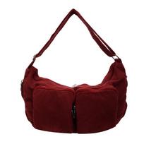 New Multi Pocket Workwear Nylon Crossbody Bag with Large Capacity for Student Leisure Commuting Single Shoulder Mailman Bag raudona