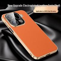 Oppo Find X9 Pro Premium Leather Phone Case - Stylish Protective Cover for Men and Women with Built-in Lens Protection. Find X9 Pro hermes oranžinė spalva