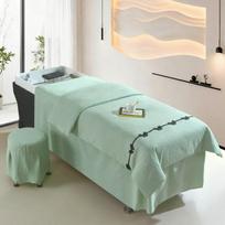 70x150cm 3-Piece Set Summer Lightweight Bubble Gauze Massage Bed Cover for Thai Shampoo Bed Head Therapy Bed Linen 70x150cm 3pcs set&set