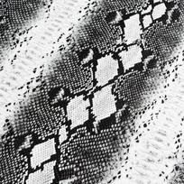 Juodas/baltas gyvatės rašto odos audinys siuvimui plačias kelnes, odinę suknelę, trimatį reljefinį elastingą audinį 50x135cm