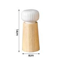 6/7Inch Pepper and Salt Grinder Manual Salt and Pepper Grinder Adjustable Roughness Ceramic Core  Oak Spice Salt Grinder
