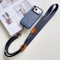 Matte Magnetic Lanyard Case for iPhone 17 Air/16/15/14/13/12 iPhone 14 Pro Max