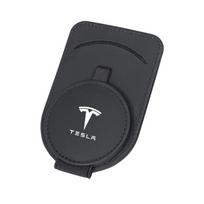 Quality Leather Car Glasses Clip ID Card Holder Interior Storage For Tesla Model 3 Model S Model X Model Y Cybertruck Roadster