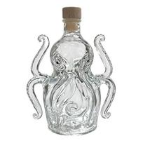 Octopus Whiskey Decanter, Glass Decorative Liquor Bottle, 320ml Whiskey Bottle, Multi-Purpose Decanter for Spirits Men Dad Home Bar