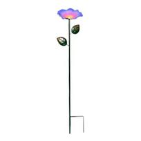 Metal Flower Bee Feeder Garden Stake Bird Bath Bee Watering Station Outdoor Bird Feeder for Pollinators Yard Lawn Decor šviesiai mėlyna spalva