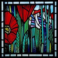 Customized Art Deco Stained Glass Window Film, Frosted Privacy Static Cling Sticker Vintage Home Decor Removable UV Blocking (as the picture,30X30cm)
