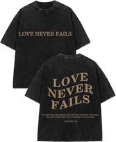 Christian Shirts Jesus Religious Shirts Oversized Tshirts for Unisex Casual Tops Graphic Tees Shirt God Top Faith Acid Washed S