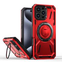 Second-Gen Golden Armor Case for iPhone 17/16 Pro Max with Ring Holder & Anti-Fall Protection iPhone 15 Pro Max raudona