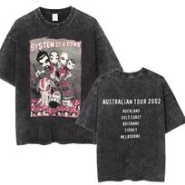Vintage Washed System of a Down Toxicity Album Cover TShirt Unisexs Loose Rock Tee s Alternative Metal Merch TShirt S