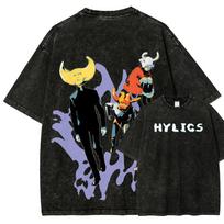 Hylics Washed Tshirt personality Clothes Suitable for all seasons Plus Size Unisex Streetwear high quality hot product Couples M