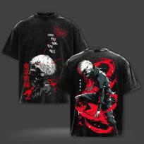 Tokyo Ghoul Suzuya Juuzou Anime Grafinis Marškinėlis Vyrams Moterims Drabužiai Trumpomis Rankovėmis Medvilniniai Marškinėliai Skalbtas Marškinėlis Harajuku Vyriškas Marškinėlis S