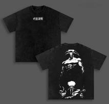 Ryomen Sukuna Jujutsu Kaisen T-shirt Anime Printed Washed Y2k T Shirt Summer Casual Short Sleeve Cotton Tees Tops Men's Clothing S