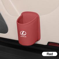 Interior Stickers Car Cup Holder Water Cup Box Storage Hang Pocket For Lexus IS250 Ct200h LS430 LX570 NX300h IS300h RX330 ES300h raudona