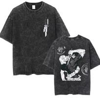 Jujutsu Kaisen Anime Printed T Shirt Hiromi Higuruma Manga Washed Tshirt Men Clothing Summer Short Sleeve Cotton Tees Tops XL