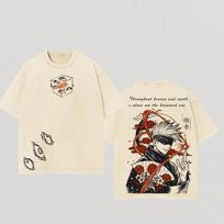 Gojo Satoru Jujutsu Kaisen Tshirt Anime Washed Gothic Yk T Shirt Summer Short Sleeve High Quality Cotton Tee Tops Men Clothing S