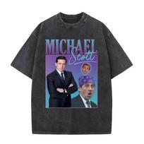 Washed Prison Mike Michael Scott Homage The Office Print Tshirt Tv Series Dwight Schrute Jim Halpert TShirts Unisex T Shirts S