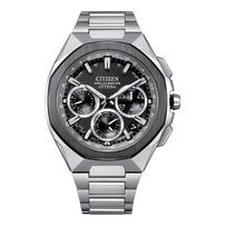 CITIZEN Attesa Series Waterproof 100 Meters Fashion Style Solar Quartz Titanium Strap 44mm Men's Watch Black Dial CC4104-53E juoda