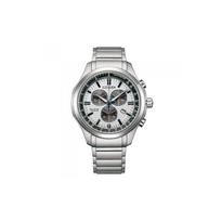 CITIZEN 100 meters waterproof solar Quartz titanium strap 43mm unisex white dial AT2530-85A mėlyna