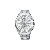 CITIZEN Attesa Series 100 Meters Waterproof Solar Quartz Titanium Strap Men's Watch White Dial AT8040-57A mėlyna