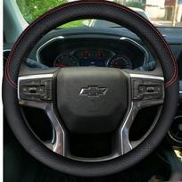 Microfiber Leather Car Steering Wheel Cover For Chevrolet Blazer 19-22 Silverado 19-21 3500HD 20-21 Suburban Tahoe 21