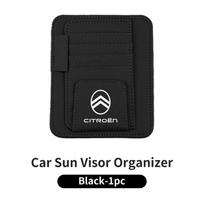 Car Card Glasses Storage Holder Sun Visor Organizer Multi-Pocket Bag For Citroen C4 C3 C5 C1 C2 VTS Berlingo Celysee Xsara