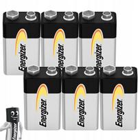 Bateria 9V 6F22 Alkaliczna Energizer 6Lr61 R9 Zabawki Pilot 6 Szt L