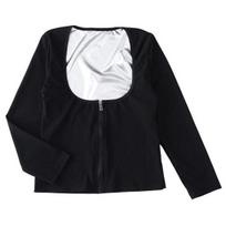 Women Sauna Suit Zipper Closure Long Sleeve Weight Loss Slimming Body Shaper Workout Jacket Sweat Shapewear S sidabras