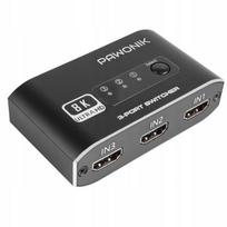 Switch Hdmi 2.1 3X1 Przełącznik Rozdzielacz 8K 4K 120Hz 240Hz Hdr10 Pawonik