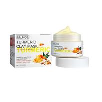 Limited time!!Eelhoe Turmeric Mud Mask For Facial Acne Removal, Rejuvenation, Deep Cleansing, Hydration, Moisturizing, Brightening And Pore Shrinking