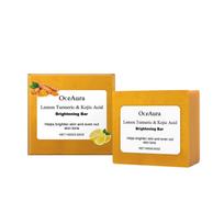 Oceaura Lemon Turmeric Soap - Gentle Cleansing For Face And Body, Brightening Skincare Suitable For Both