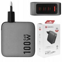 Ładowarka Sieciowa Uniwersalna Mocna 3X Usb-C Usb Gan 100W Forcell