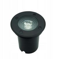 Lampa Najazdowa Gruntowa Czarna Okrągła Ø11Cm Regulowana Gu10 Ip67 Odporna