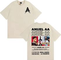 Rapper Anuel AA Real Hasta La Muerte Graphic T Shirts Men Women Fashion Hip Hop Street Style T-shirt Summer Tops Comfort T Shirt S įvairiaspalvis