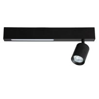 Reflektor Sufitowy Nowoczesny Do Salonu Czarny Listwa Zmienna Barwa Led 5W + 1Xgu10 Magnet Milagro