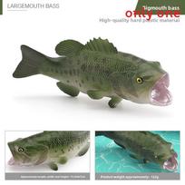 Aquatic Animal Replica Pvc Perch And Crucian Carp Large Mouth Bass Fish Aquarium Ornament For Children Style A