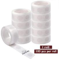 20Rolls Double-Sided Adhesive Dots Transparent Removable Balloon Adhesive Tape Glue for DIY Craft Wedding Birthday Party Decor (as the picture,White)