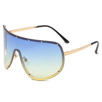New Steampunk Oversized Sunglasses for For Women Trends Punk Y2k Sunlight Eyeglasses For Men 2000'S Designer Vision Wear UV400 De Sol Oculos 1PC