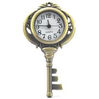 Retro Bronze Steampunk Key Quartz Pocket Watch Necklace Pendant Clock Chain Men's And Women's Chain Gift bronza