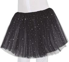 Spódniczka Tutu Czarna W Gwiazdki Strój Bal 30Cm