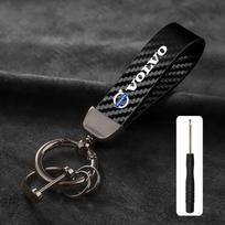 Car Carbon Fiber Style Keychain Microfiber Leather Key Chain For Volvo Xc60 Xc90 V40 V60 S60 V50 V90 S80 C40 XC40 V70 Rdesign juoda