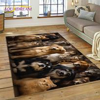 Cute Dog Samoye, Chihuahua, Husky, Koki Cartoon Rug Carpet for Living Room Bedroom Home Decor,Non-slip for Sofa  Doormat gift 40x60cm( 15x23in )