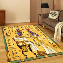 Senovės Egipto Mitologinis Faraono Ženklas Kilimas Kilimas Namams Miegamajam Svetainei Sofai Durų Kilimėlis Dekoras, Plotinis Kilimas Žaidimams Neslystantis Kilimėlis 40x60cm