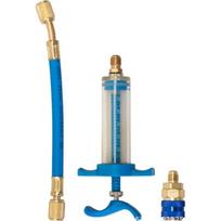 Auto AC Oil Dye Injector 1Oz R134A Low Side Quick Coupler Adapter 14 Oil Syringe Manual Oiler Injection Tool for Car Truck L4Y2