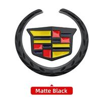 3D Car Side Fender Stickers for Cadillac Escalade CTS ATS SRX Deville BLS XT5 XT6 STS XTS SLR XLR CT4 CT5 Auto Body metal Emblem 1pcs matinė juoda spalva