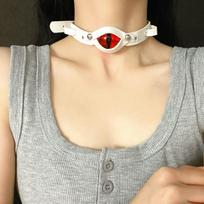 Cool Evil Eyes Leather Choker Harajuku Grunge Punk Aesthetic Rock Women Jewelry