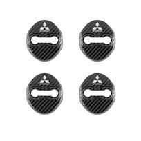 For Mitsubishi Asx Lancer Outlander Pajero Ralliart 4PCS Door Lock Decoration rust protection Stainless Steel Plastic Cover